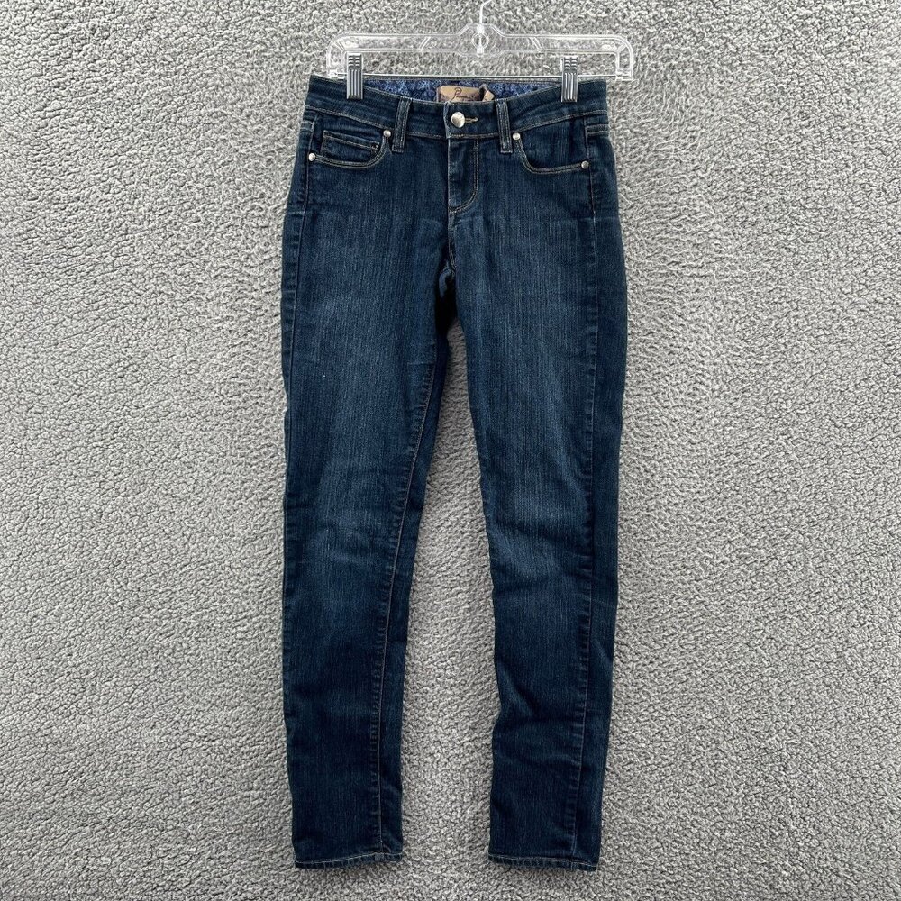 Paige Skyline Jeans Womens 26 Skinny Made In Usa Blue Stretch Denim *